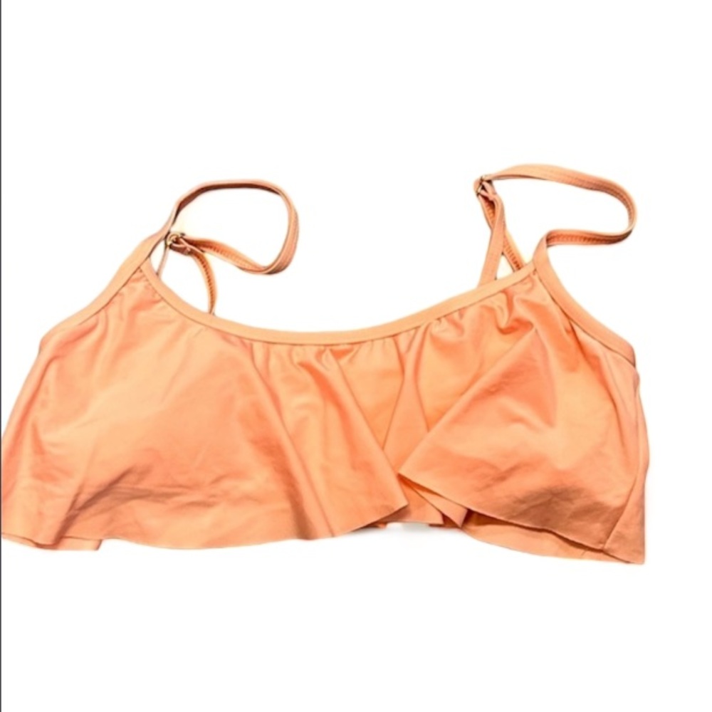 Gianni Bini Ladies Swimsuit Ruffled Top | Adjustable Spaghetti Strap Size S EUC